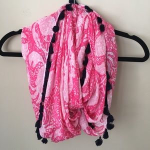 Lilly Pulitzer Riley Tassel Infinity Loop Scarf
